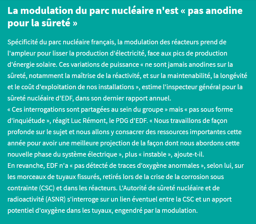 _Cereme_'s tweet image. La #modulation du nucléaire au profit des renouvelables intermittents est une erreur stratégique majeure : elle affaiblit notre système électrique, augmente les coûts et, en définitive, accroît les émissions de CO₂ !