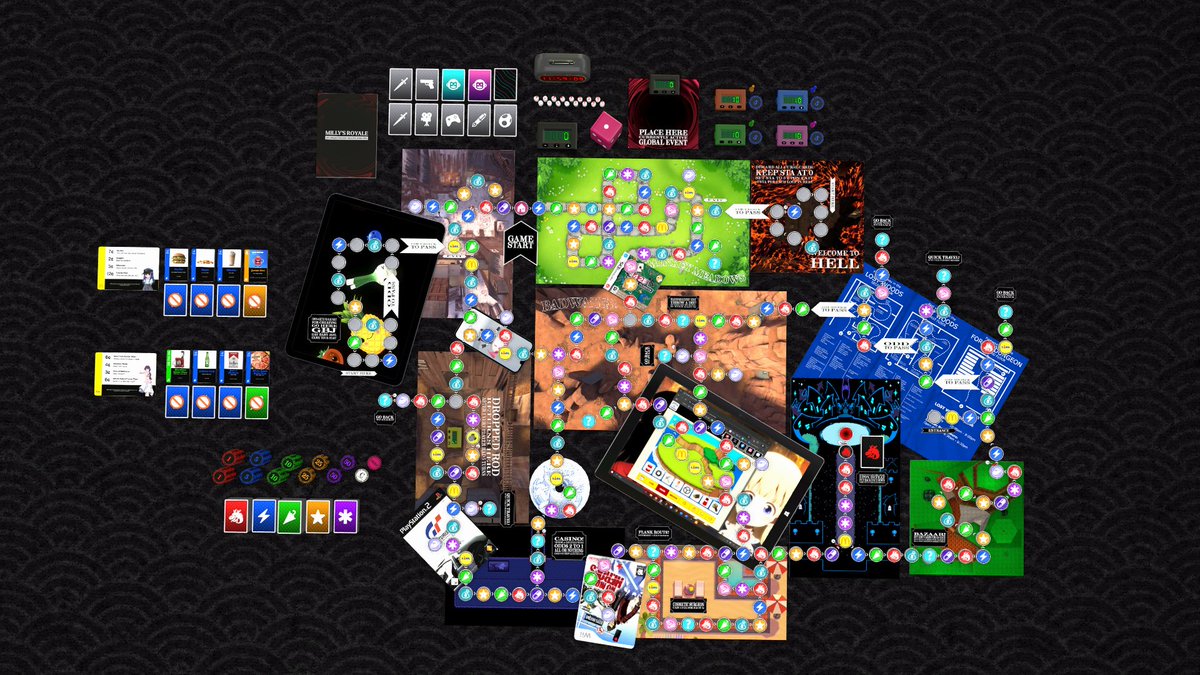 EmiruFin's tweet photo. Over a month of effort, but I have designed and made a silly board game (that people found actually fun). The hundreds of different cards contribute to the playtime average of 4 to 8 hours. https://t.co/OAVIaW79H5