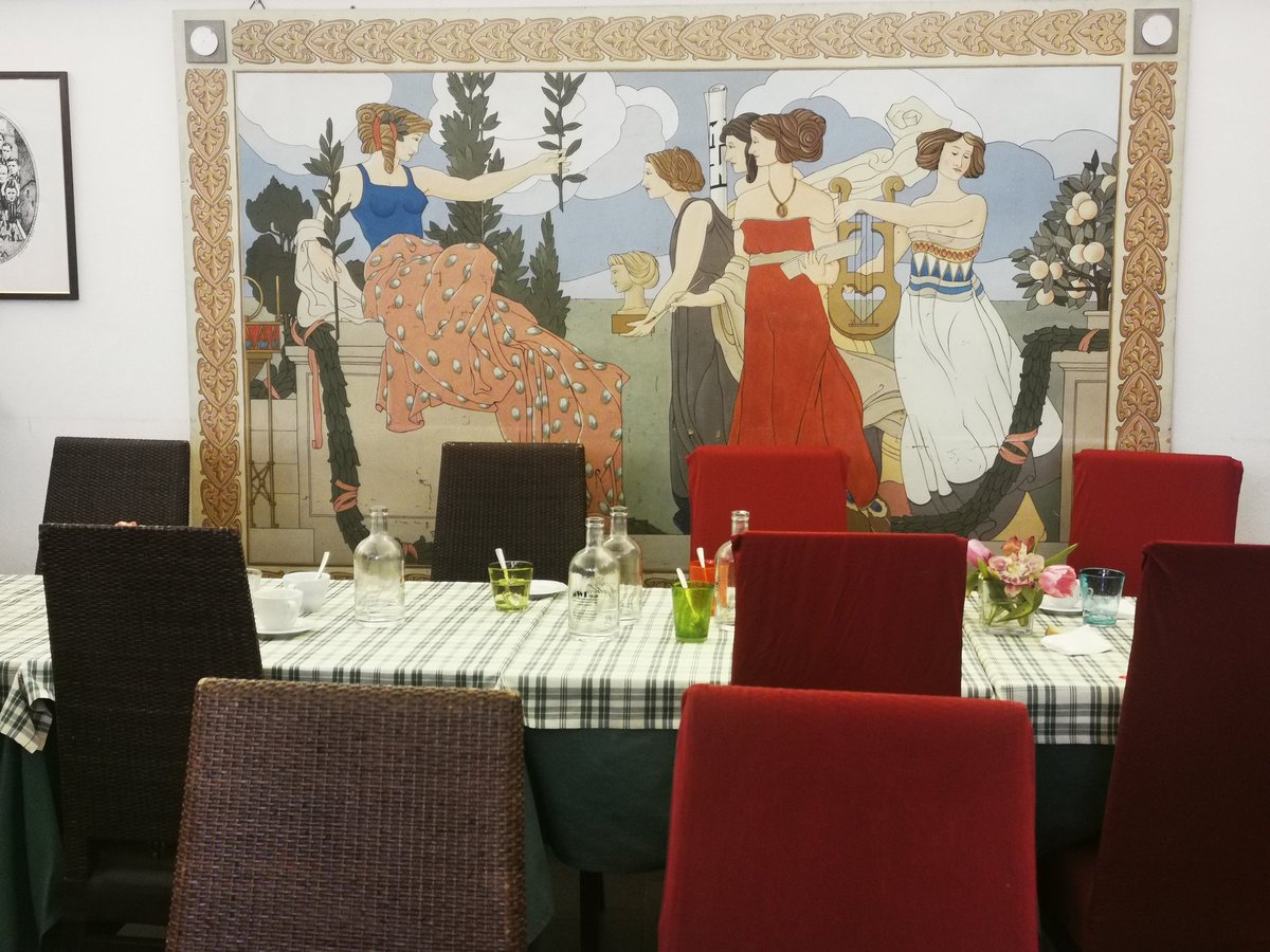 UNESCO_DCH_ERA's tweet photo. What an amazing coincidence.
At our restaurant #Pisa, #Italy we found a wall painting illustrating #Mnemosyne and her daughters #Muses
@PhotoConsortium @imec_int @EGI_eInfra @ntua @UNESCO_DCH_ERA @arxiu_gi @BibracteBeuvray @Europeanaeu @SwingItalia @meemoo_be #MiraLab @UNIGEnews https://t.co/tXRCbKjUpa