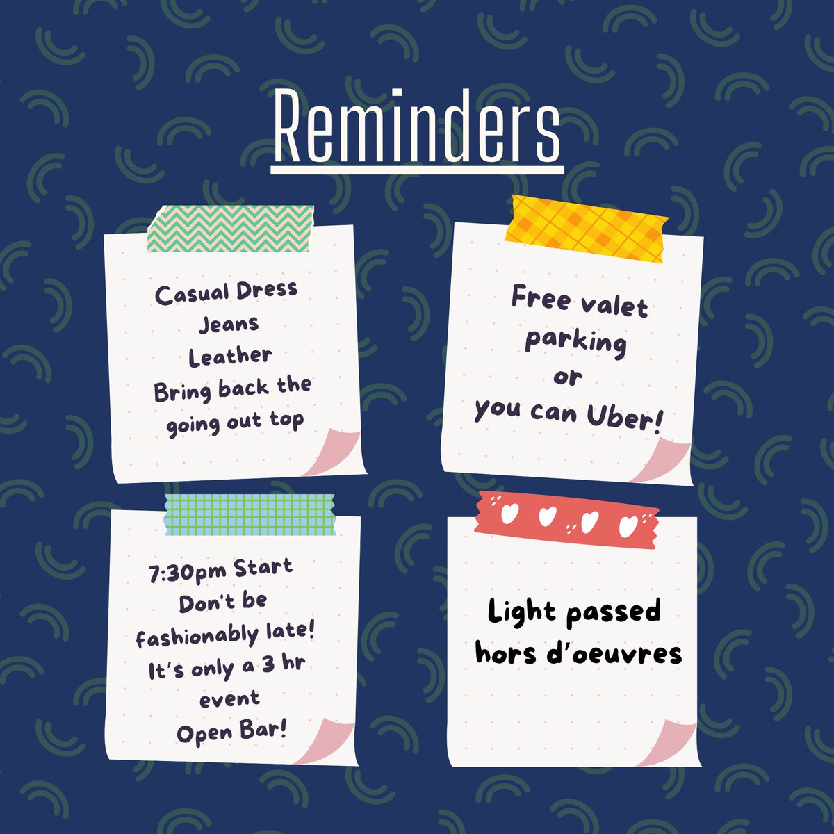 Event Reminders!