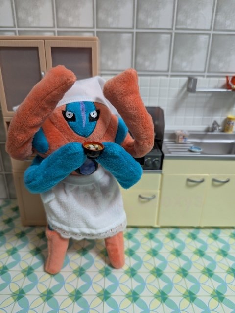 今日もお味噌汁が美味しくできて嬉しいデオキシス

＃ポケモンfit
#ポケぬい