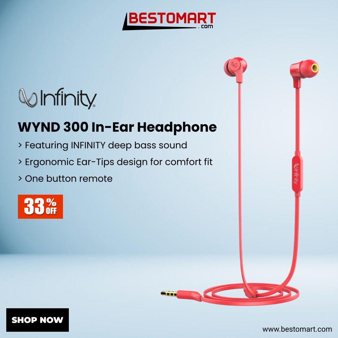 bestomart's tweet image. Experience the Best of ‘ Infinity WYND 300 Wired Headphone Red ’ with BESTOMART’s Amazing Deals.

Bestomart - The Pride of Indian E-commerce.
For more Visit: tinyurl.com/yzu5kwve
Contact us: +91 87541 11207

#bestomart
#infinityAudio
#WirelessFreedom
#BluetoothHeadphones
#Bass