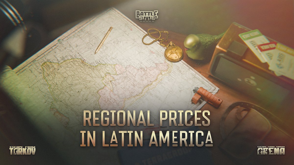 LATAM regional pricing for #EscapefromTarkov and #TarkovArena is now in place! Prices for all digital products have been adjusted to match regional rates, enhancing the local accessibility of our games. 

To celebrate the LATAM regional pricing, use the promo code in the launcher