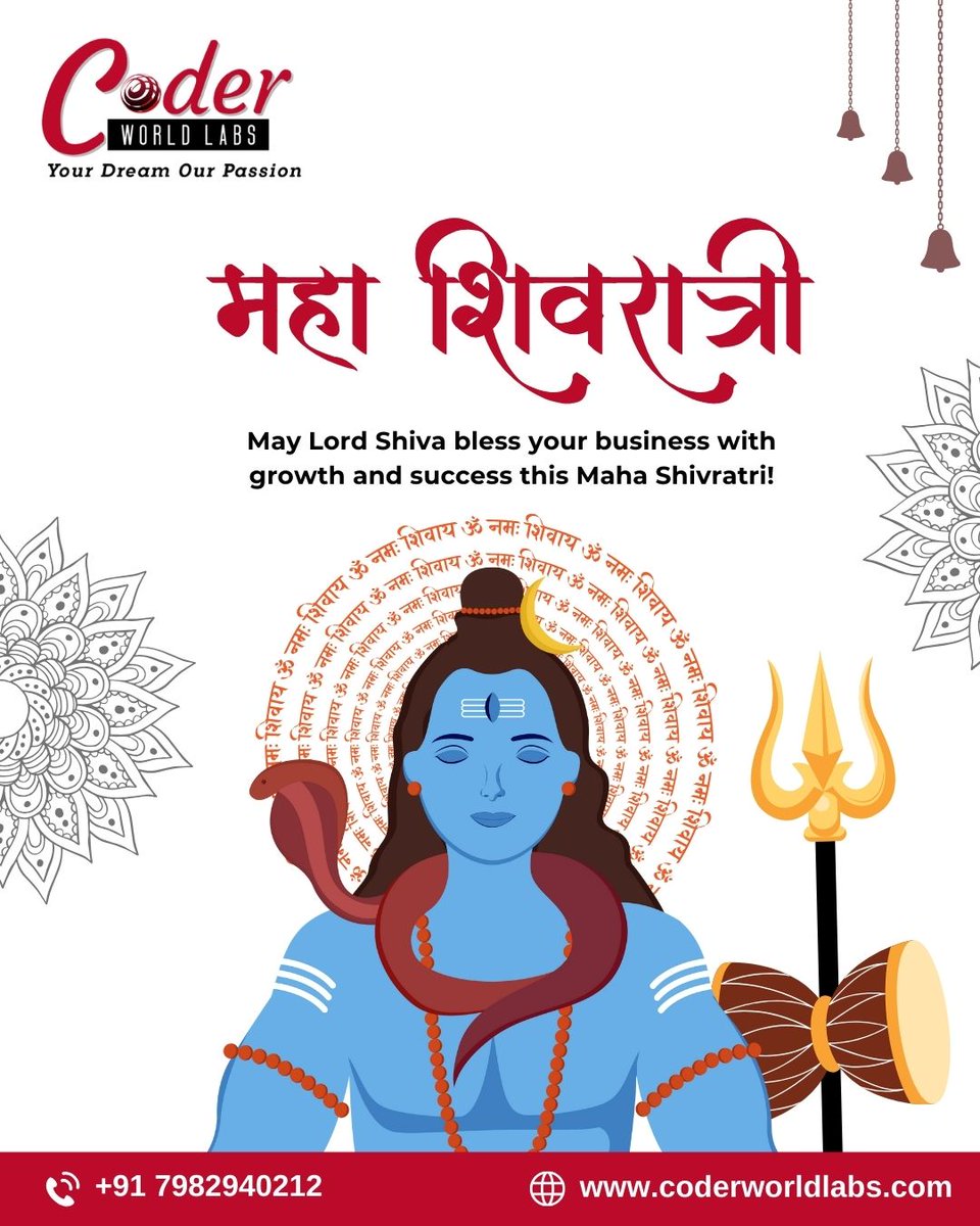 coderworld_labs's tweet image. May the blessings of Lord Shiva bring strength, wisdom, and success to your journey. On this sacred night of #MahaShivratri, let’s seek His divine guidance and move forward with determination. 🚩🙏

Har Har Mahadev!
.
📩 DM us or contact us today!
👉DM us or Call at +917982940212