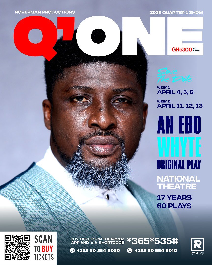UncleEboWhyte's tweet image. Save the Dates for our Quarter 1 Plays!
April 4,5,6,11,12 and 13th.
Dial *365*535# or scan the code to buy tickets.