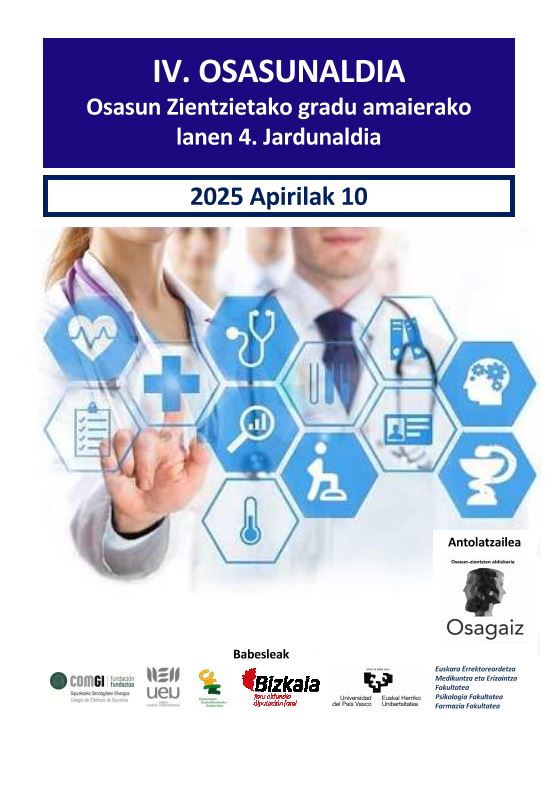 Osasunaldian entzule gisa parte hartzeko aukera egongo da, ondoko helbide elektronikora idatzita: oee@oeegunea.eus

Honen berri: 
labur.eus/Xrlpf

<a href="/ueu_orokorra/">UEU</a> 
<a href="/upvehu/">UPV/EHU</a>