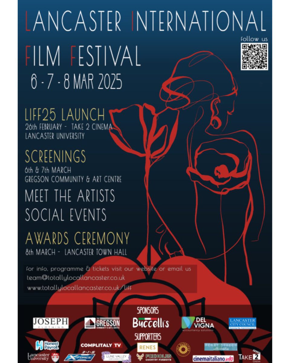 Festival launch for Lancaster's International Film Festival happening TONIGHT! 
 
Come down to Take 2 Cinema at Lancaster University at 6.00pm on Wednesday 26th February to celebrate the event of all things film.