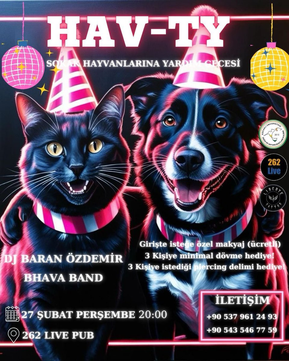 Yarın partimiz varr. Biletler ve bilgi için afişteki numaralara ulaşabilirsiniiz. 🎉