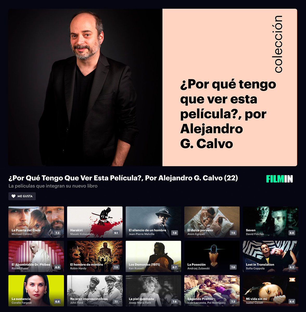 La historia del cine está formada por películas de todo tipo, eso es lo que nos fascina ❤️

Sabemos que a <a href="/AlejandroGCalvo/">Alejandro G.Calvo</a> también y que en su nuevo libro hace un recorrido muy personal por la historia del séptimo arte. Y claro, esto merecía una colección.