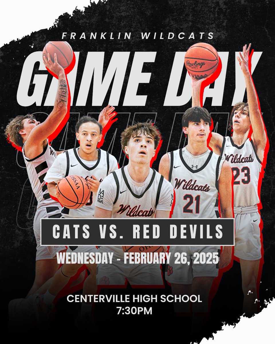 Game day! The Wildcats (14-8) take on the 2 seed Tipp (20-3) in the District-Semis tonight at 7:30 at Centerville High School!