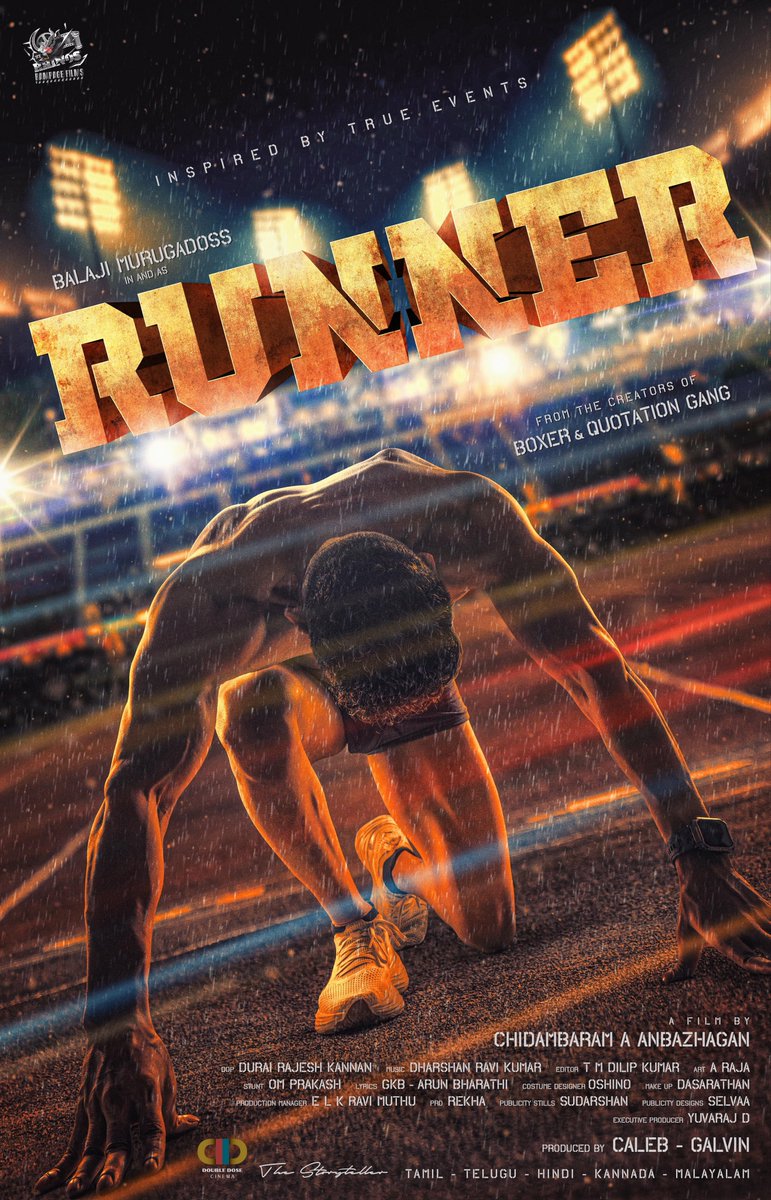 Cine Time (@cinetimee) on Twitter photo #Runner - First Look Poster !
@officialbalaji | <a href="/DirAnbazhagan/">Anbazhagan Filmmaker</a> | <a href="/dharshanmusic/">Dharshan Ravi Kumar</a> |
@tmdilip_editor | <a href="/OshinoA/">lazyraxy</a> | <a href="/itsselvaa/">Selvaa</a> |
#CineTimee | #Runner - First Look Poster !
@officialbalaji | <a href="/DirAnbazhagan/">Anbazhagan Filmmaker</a> | <a href="/dharshanmusic/">Dharshan Ravi Kumar</a> |
@tmdilip_editor | <a href="/OshinoA/">lazyraxy</a> | <a href="/itsselvaa/">Selvaa</a> |
#CineTimee |