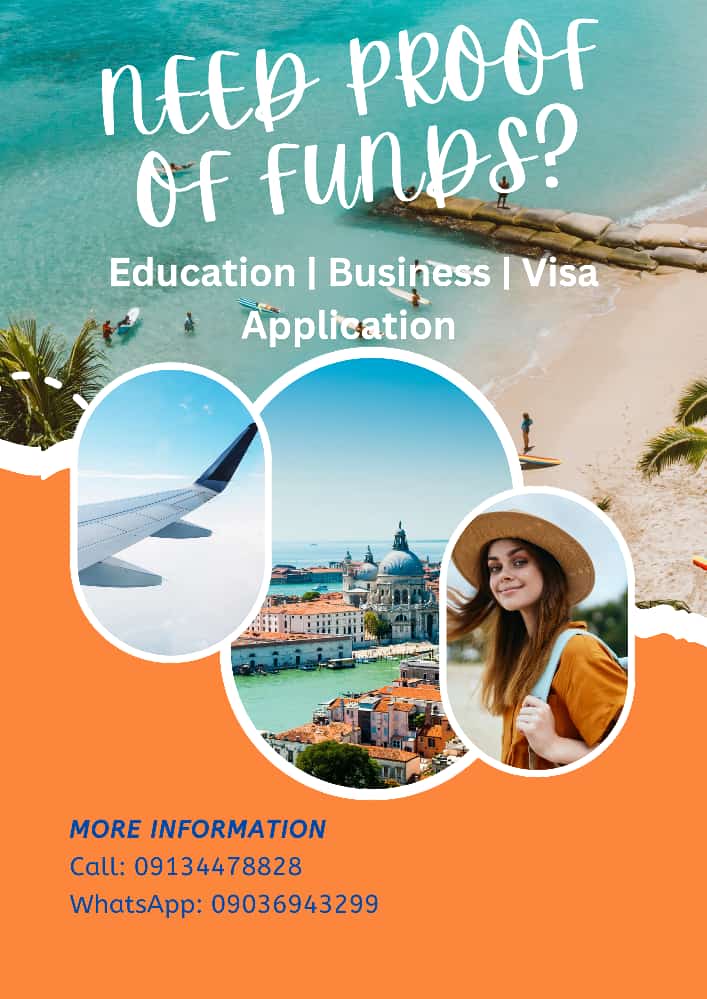 Cheeenma's tweet image. Need Proof of Funds for your education and visa process? We are here to help you😊

Very affordable rate👌🏾
Same day account opening and funding
Fund both new and existing accounts 

More information;
Call: 09134478828 
WhatsApp: 09036943299

#ExponentialConference2025