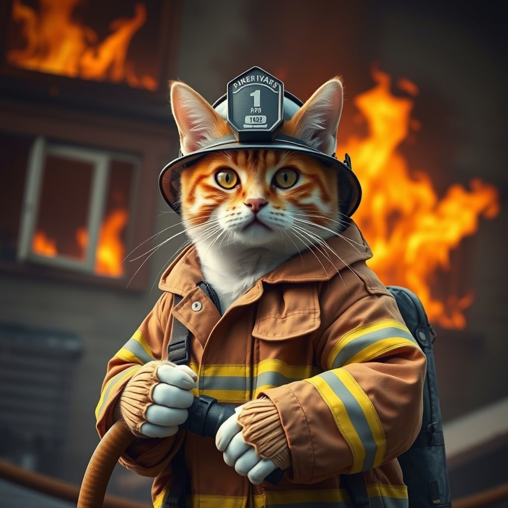 ai_faunabrush's tweet photo. Fire hero  #AI #AIArt #aiartwork #teamwork #JGGL https://t.co/ltcGwfZ6Cf