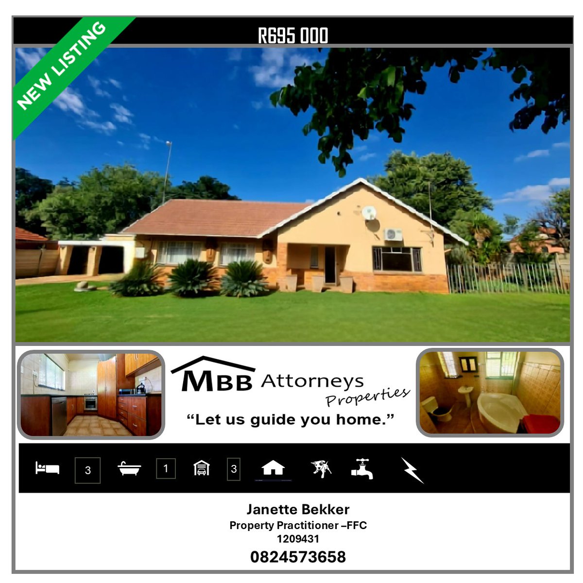 BekkerJanette's tweet photo. Never in the dark or without water again!
 🥰 This 3-bed home near Western Reef Primary offers comfort, convenience, and modern updates for just R695,000. Plus, borehole &amp; inverter! Your dream home awaits. Contact Janette Bekker MBB Properties - Sales @ 082 457 3658 to view. https://t.co/kODW7Fp7aS