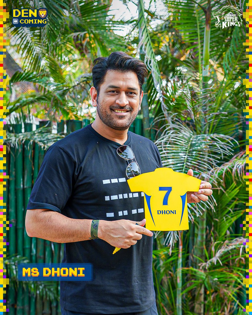 Smiling because Thala is home! 🏠💛✨

#WhistlePodu #DenComing 🦁💛