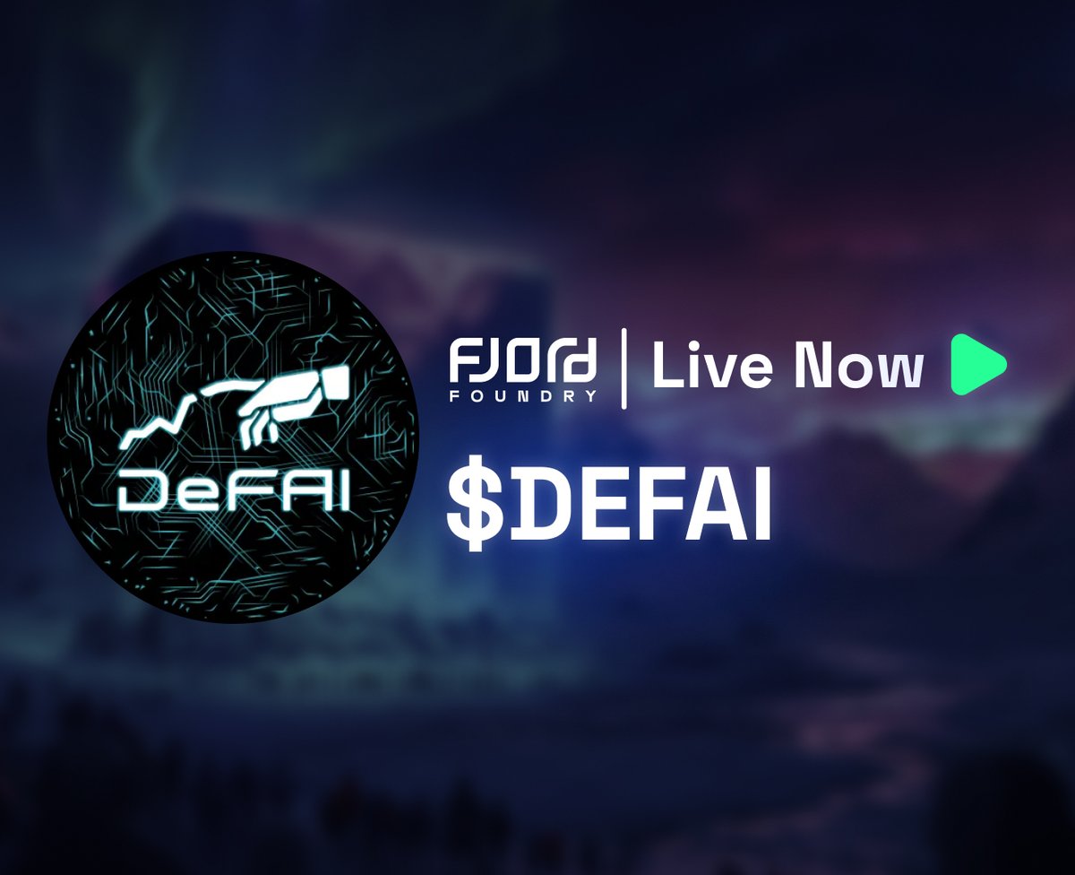 The $DEFAI sale is now live!

Discover next-gen Solana trading via <a href="/trydefdotai/">DeFAI</a>. 

🔗: app.fjordfoundry.com/token-sales/0x…