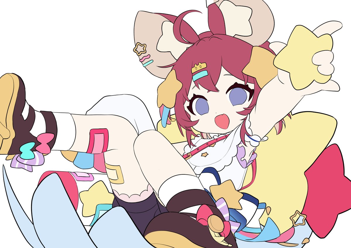 ラフ⇒色ラフ⇒線画⇒ベース塗りの工程です🌠