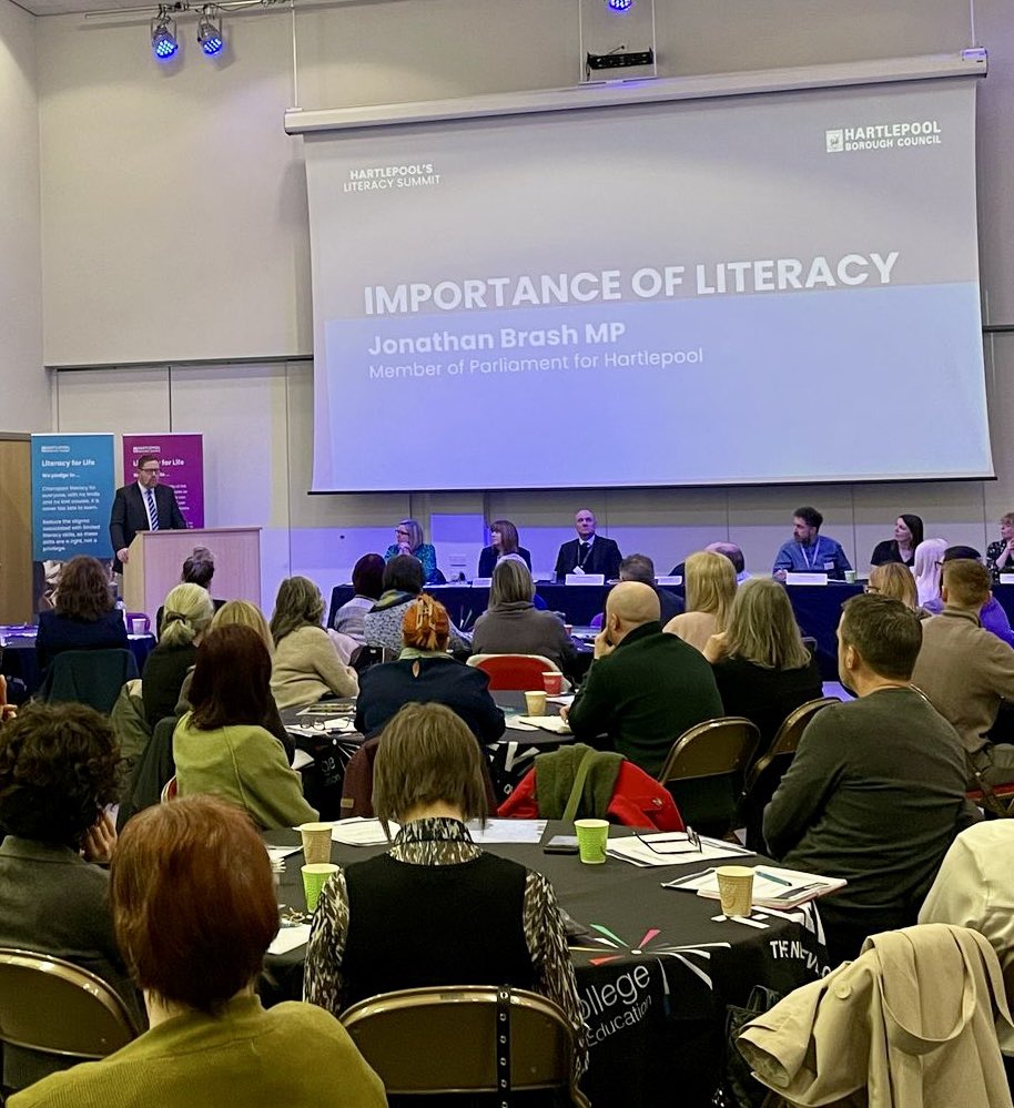 Today, I spoke at Hartlepool’s first Literacy Summit! With an average adult reading age of 7-9, we must empower our community. Literacy opens doors, fuels growth, and unlocks potential. We pledged to champion literacy for a brighter future! #HartlepoolLiteracyforlife