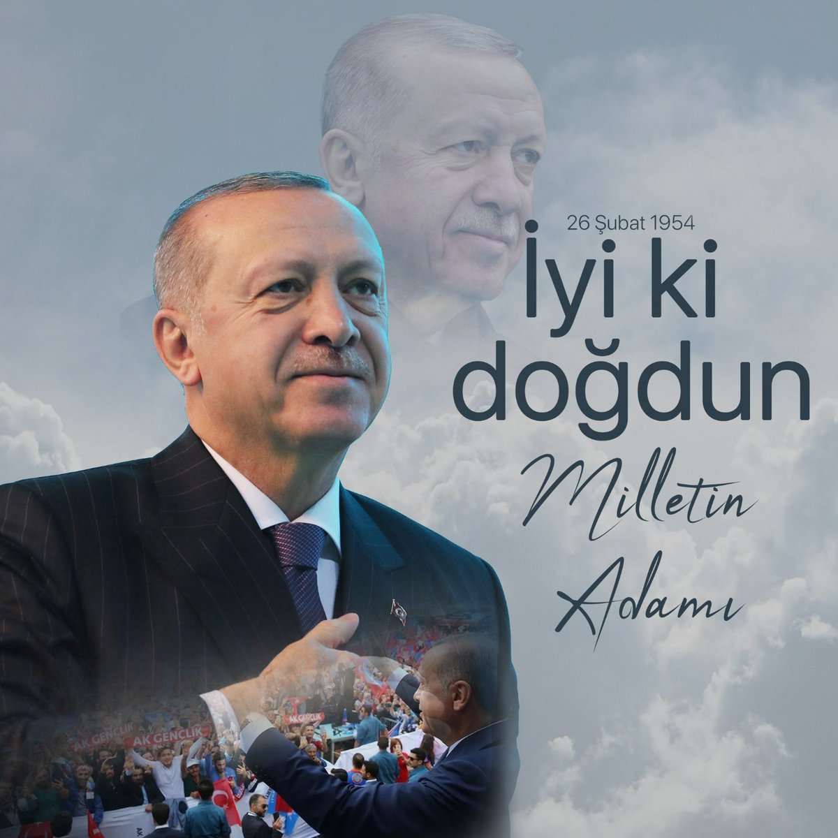 Mazlumların umudu, ülkesinin ve milletinin hizmetkarı Liderimizin doğum günü kutlu olsun.

Daha adil bir dünya için çıktığı yolda, ülkesi ve milleti için ömrünü adayan Cumhurbaşkanımız Sayın Recep Tayyip Erdoğan’ın yeni yaşını kutluyorum. 

#MilleteAdananBirÖmür