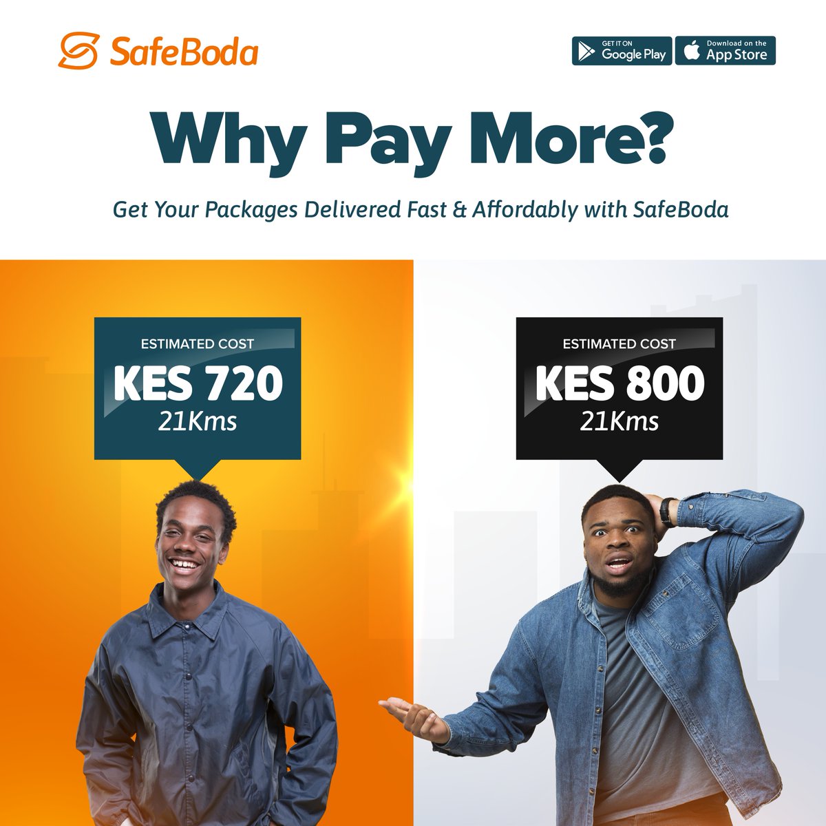 SafeBoda_Kenya's tweet photo. Affordable delivery? Si utume sasa! ๐คฉ๐ฆ SafeBoda Send inakupatia top service at fair ratesโhakuna kushtuka na bill!
#SwitchToSafeBodaSend https://t.co/FfKMoYrarP