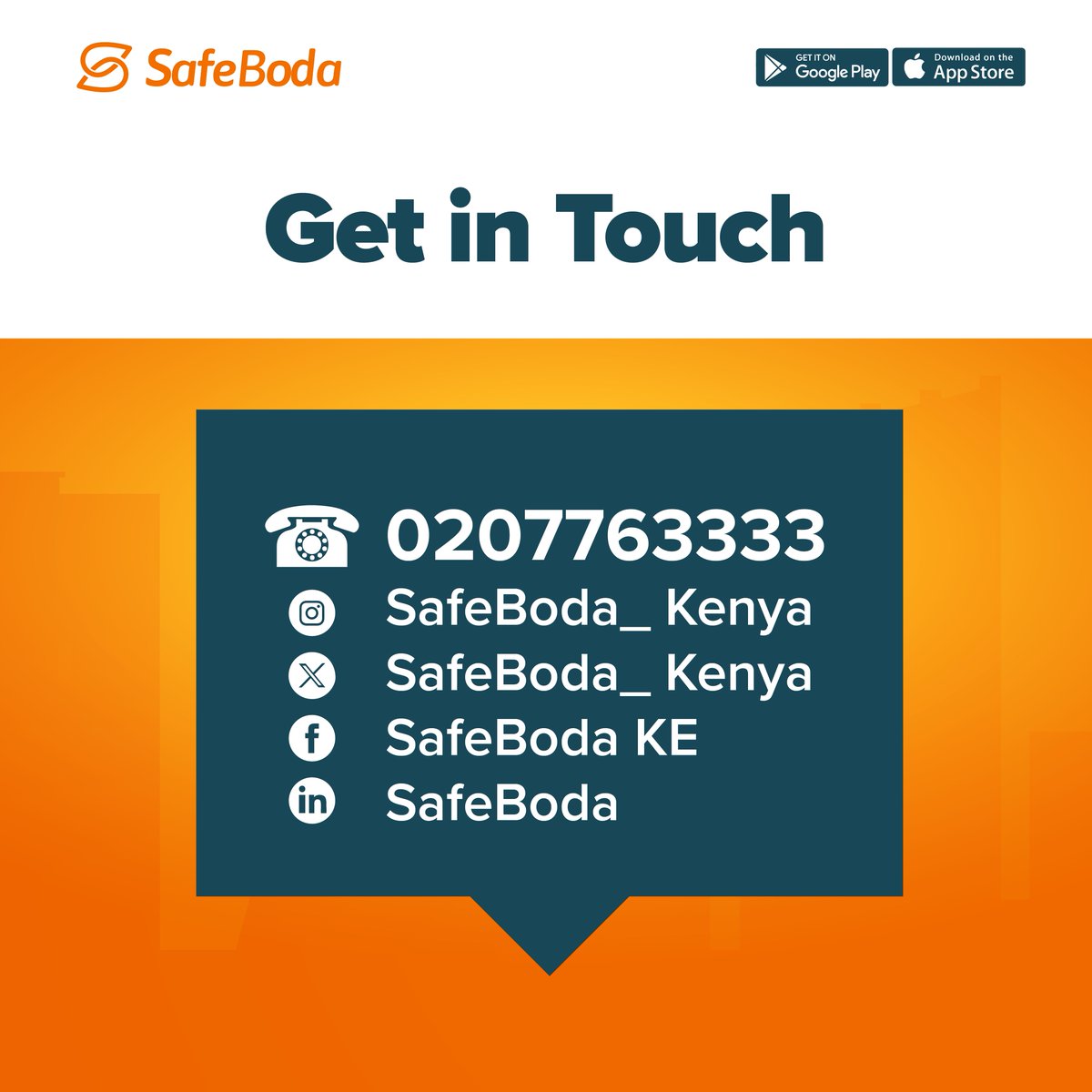 SafeBoda_Kenya's tweet photo. Affordable delivery? Si utume sasa! ๐คฉ๐ฆ SafeBoda Send inakupatia top service at fair ratesโhakuna kushtuka na bill!
#SwitchToSafeBodaSend https://t.co/FfKMoYrarP