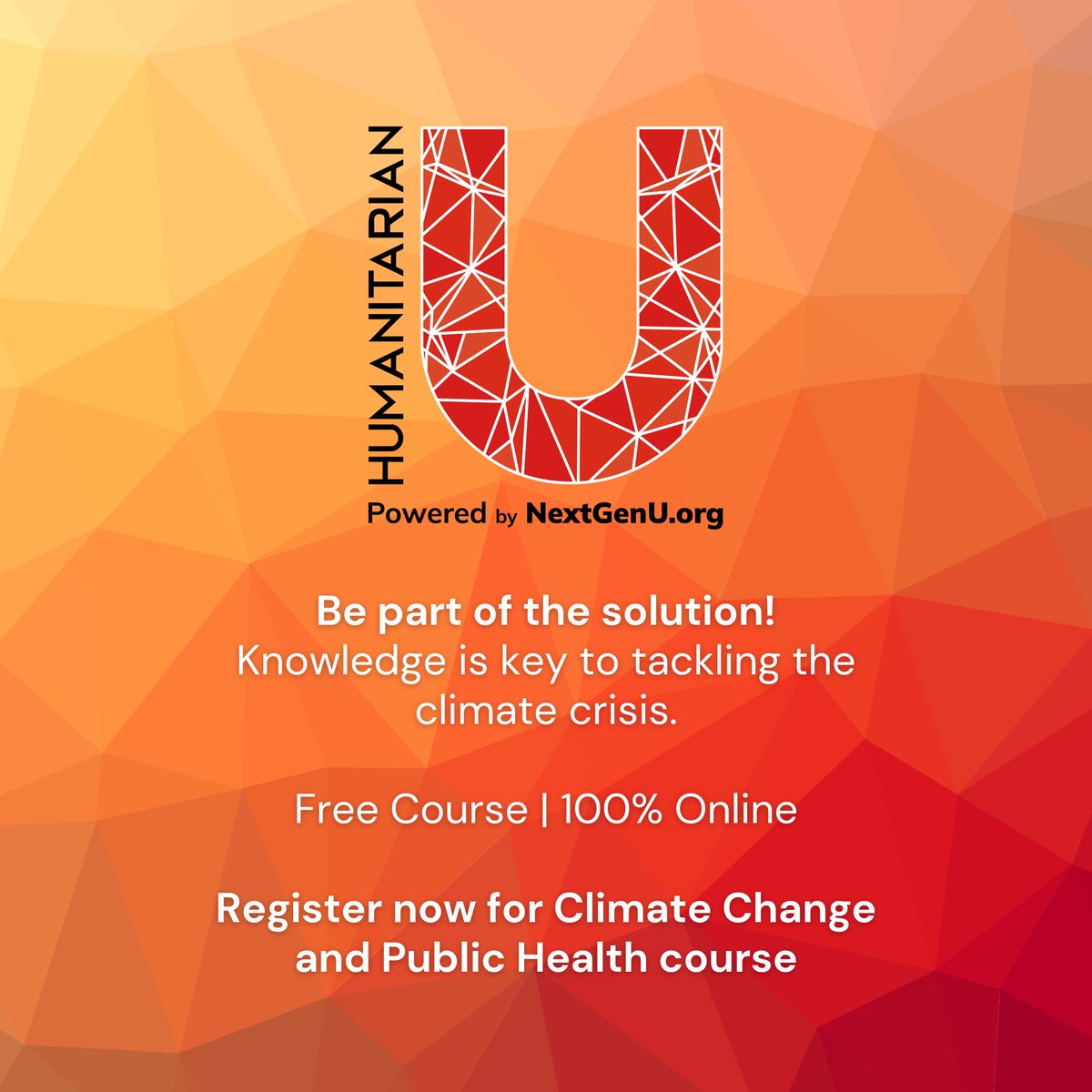 🌍 #WorldMeteorologicalDay reminds us: Climate change is a public health crisis! 🌀🔥
Learn how weather patterns impact health &amp; how to close the early warning gap with our free course.

📚 Register now! ⬇️
🔗 courses.nextgenu.org/course/view.ph…

#ClimateChange #PublicHealth #HumanitarianU