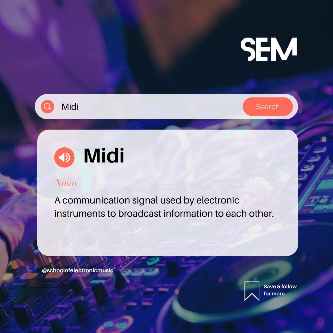 semmanchester's tweet photo. This week's DJ Dictionary! Midi π§ Every week, we'll dive into diverse terms and phrases from the DJ industry. Stay tuned for a weekly dose of DJ knowledge and insights. π #DJDictionary #MusicEducation #DJIndustryInsights #SEMManchester #SEM-A-Z https://t.co/1CeUmUC7tK