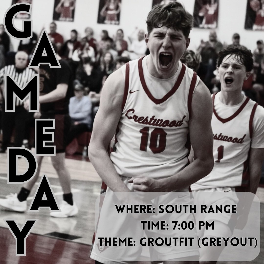CRAZIES! The time is here! It’s officially playoff GAMEDAY 2! The boys take on South Range tonight at 7:00. We need ALL the support we can get! The spirit bus still has a few spots left! Let’s show up and BE LOUD! Theme is GROUT FIT (GREY OUT) #noexcuses #godevils😈 #onthetrain🚂