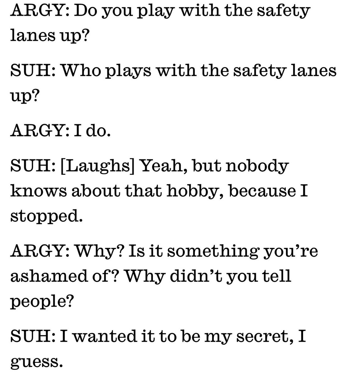 jsuhsource's tweet image. 250226 - Johnny Suh Tells Madeline Argy His
Secrets

💬: ...Do you have any secret hobbies that people don’t know about?
🐱: I did get into bowling, but then I stopped.
💬: Why?
🐱: I was bowling from 10 p.m. to 6 a.m. for like two months, and I was like, “I can’t live like this…
