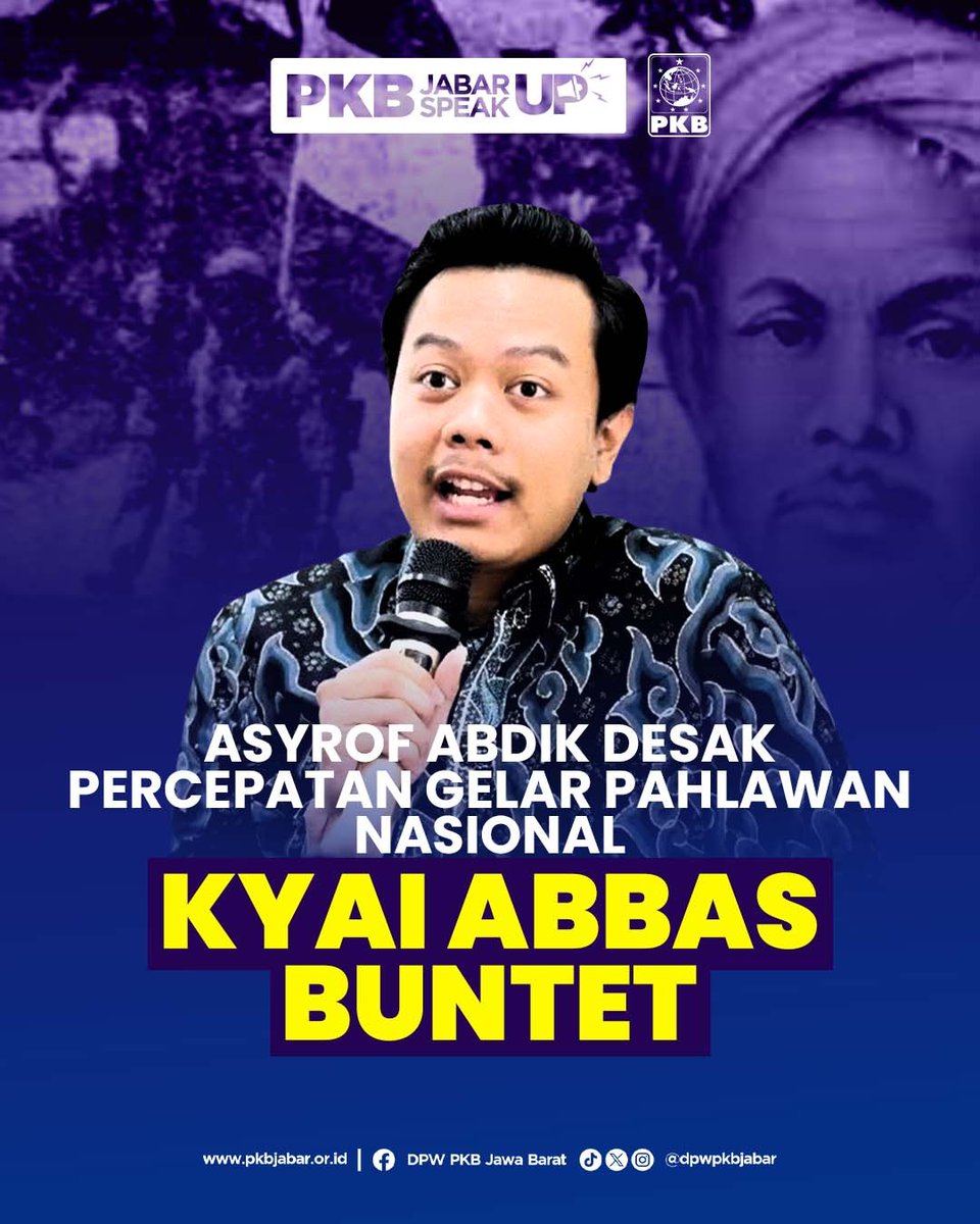 dpwpkbjabar's tweet photo. Kyai Abbas Buntet adalah pejuang yang berkontribusi besar dalam sejarah perjuangan bangsa.
Peduli ummat melayani rakyat ๐ฒ๐จ
@DPP_PKB @cakimiNOW @SyaifulHooda
#dpppkb #dpwpkbjawabarat #cakimin #emhasanuddin #syaifulhuda #acepjamaludin #buntet #pesantren #pahlawan https://t.co/1ZVZ2tJD8M
