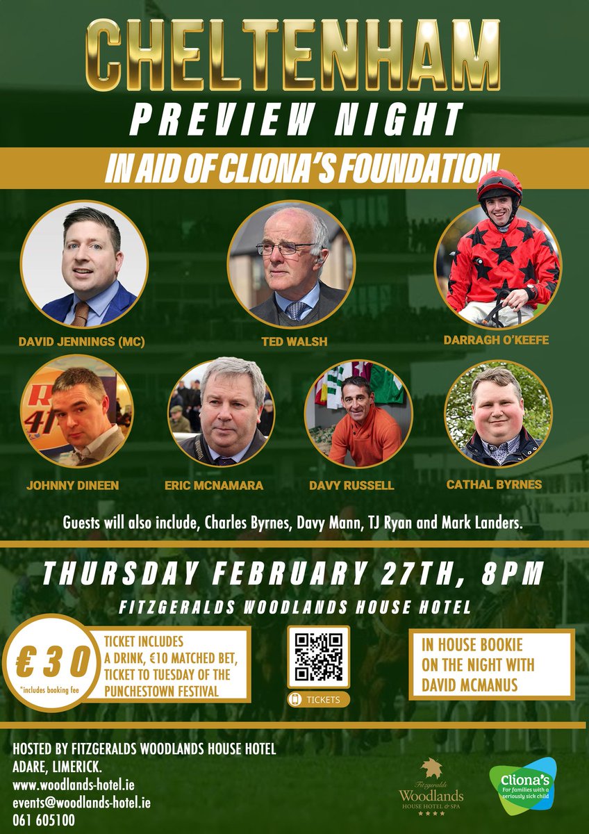 Mc Manus Bookmakers (@mcmanusbookie) on Twitter photo Countdown really on now and tickets are flying out the door. Should be a great night. If you're going and there are any markets you'd like us to price up, let us know here and we'll see what we can do!
<a href="/DavidJenningsRP/">David Jennings</a> <a href="/JohnnyDineen/">Johnny Dineen</a>
<a href="/Fitzycon/">Conor Fitzgerald</a>
<a href="/conpunchestown/">Conor O'Neill</a>
<a href="/ClionasFDN/">Cliona’s</a> Countdown really on now and tickets are flying out the door. Should be a great night. If you're going and there are any markets you'd like us to price up, let us know here and we'll see what we can do!
<a href="/DavidJenningsRP/">David Jennings</a> <a href="/JohnnyDineen/">Johnny Dineen</a>
<a href="/Fitzycon/">Conor Fitzgerald</a>
<a href="/conpunchestown/">Conor O'Neill</a>
<a href="/ClionasFDN/">Cliona’s</a>