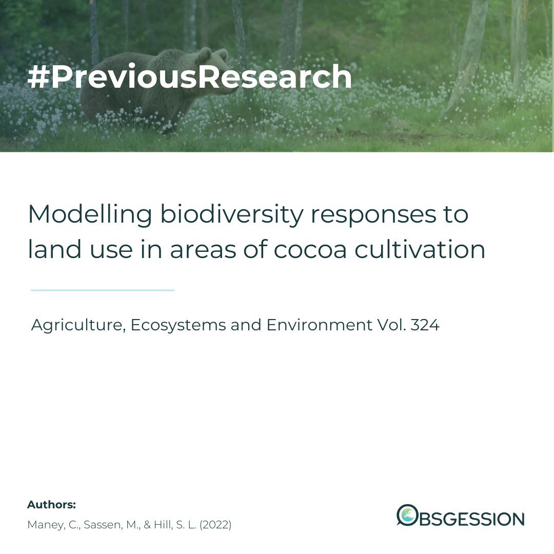 📢 This week on #PreviousResearch we show you how cocoa-based agroforestry systems can aid the preservation of biodiversity.

👉Read the full article here:
sciencedirect.com/science/articl…