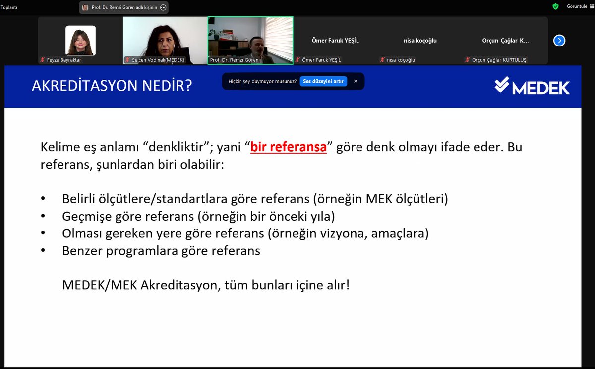 MEDEKMEK's tweet photo. ✅Eğitim Komisyonumuz tarafından  gerçekleştirilen "Değerlendirici Eğitimi" konulu çevrimiçi seminer, MEK Başkanı Prof. Dr. Remzi Gören'in açılış konuşmasıyla başlamış ve 600 kişinin katılımıyla başarıyla  tamamlanmıştır.

İlginize teşekkür ederiz.👏🏻
 #medekegitim #akreditasyon https://t.co/BcQ4fEcSKL