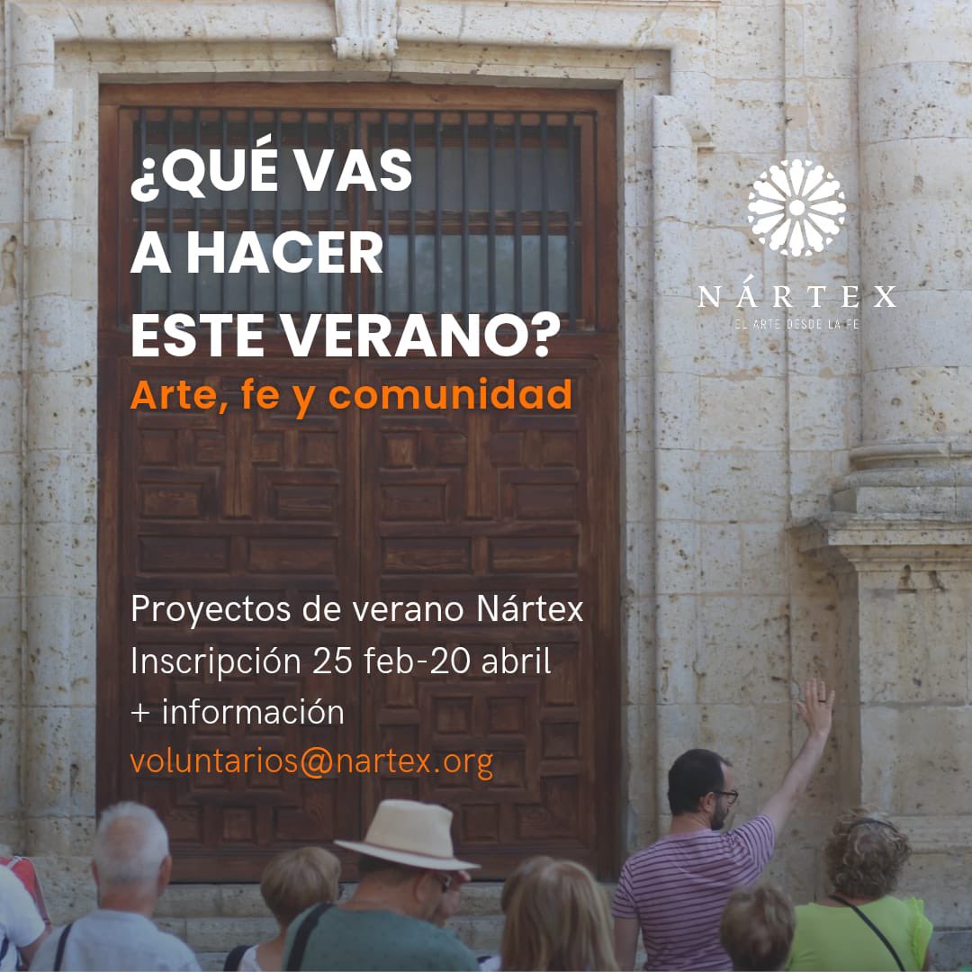 PROYECTOS DE VERANO NÁRTEX

Participa como voluntario en iglesias, catedrales y abadías europeas y españolas. Acogerás y acompañarás unas semanas en verano a los turistas que las visiten🌟💬 ¡Una experiencia de fe inolvidable! 

📆 Inscripciones abiertas hasta el 20 de abril