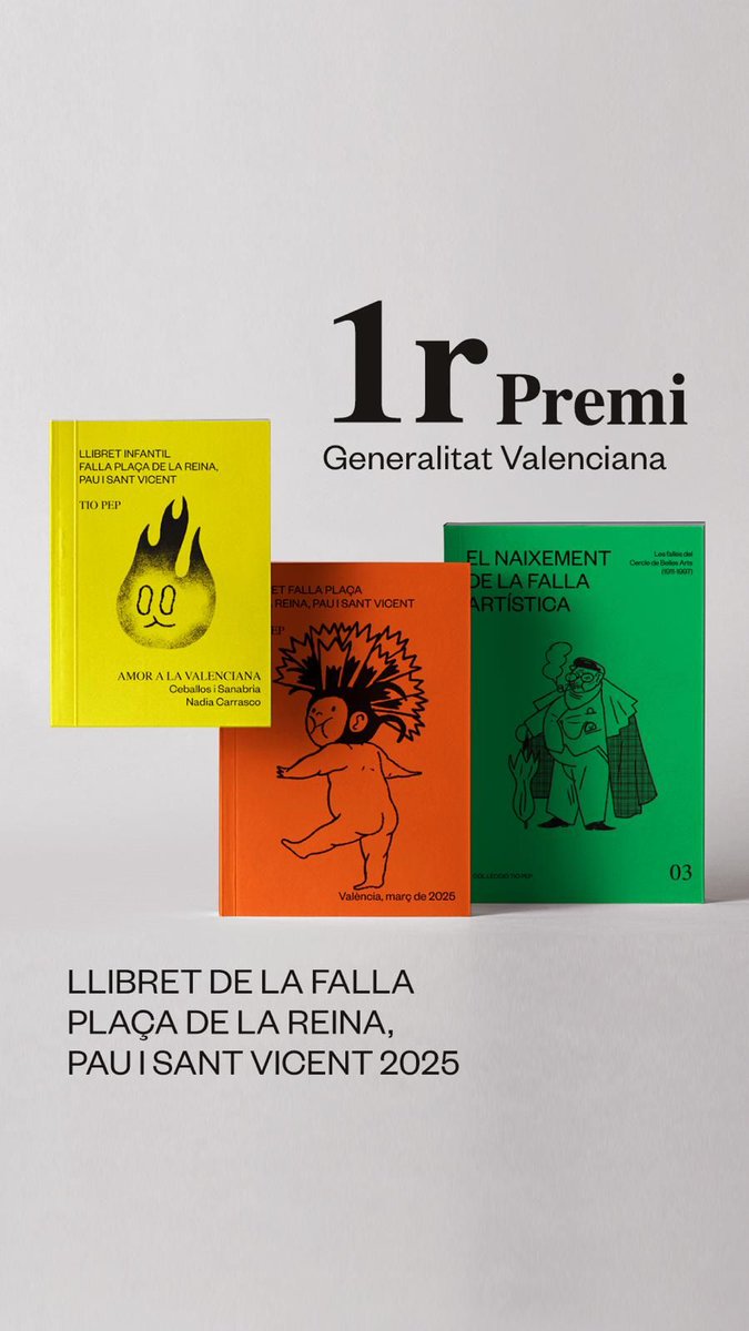 El nostre llibret ha sigut guardonat amb el primer premi del concurs de la Generalitat Valenciana. Tota una fita per a la nostra comissió i un gran incentiu per a seguir apostant per este element fonamental de les Falles i per la cultura festiva i en valencià. #Falles25 #Llibrets