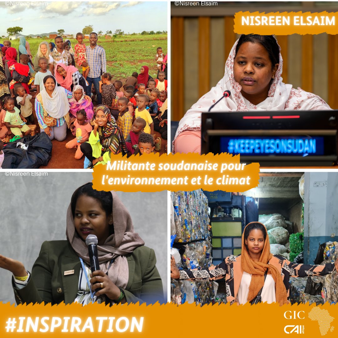 Centre Allemand d'Information en Afrique (@cai_afrique) on Twitter photo #Inspiration: <a href="/NisreenElsaim/">Nisreen Elsaim</a>, militante inébranlable du climat!
Malgré qu'elle ait tout perdu suite à la guerre au #Soudan 🇸🇩 , elle reste engagée pour un 🌍 plus durable.
Auj. boursière de la Robert Bosch Academy à Berlin 🇩🇪, son combat pour la #JusticeClimatique se poursuit💪🏾 #Inspiration: <a href="/NisreenElsaim/">Nisreen Elsaim</a>, militante inébranlable du climat!
Malgré qu'elle ait tout perdu suite à la guerre au #Soudan 🇸🇩 , elle reste engagée pour un 🌍 plus durable.
Auj. boursière de la Robert Bosch Academy à Berlin 🇩🇪, son combat pour la #JusticeClimatique se poursuit💪🏾