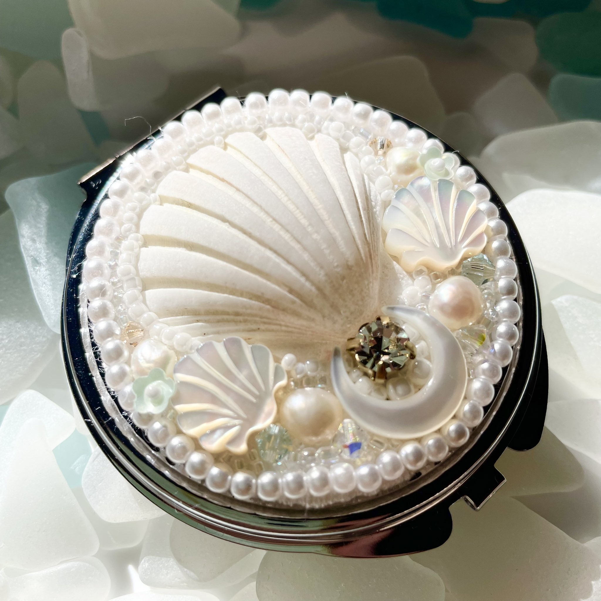 海のサチ🌊シーグラス×ビーズ刺繍アクセサリー (@umi_no_sachi4) / X