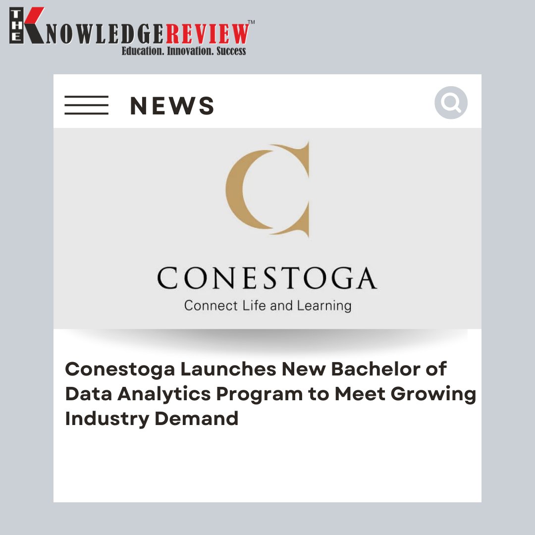 theknowledgerv's tweet image. Conestoga Launches New Bachelor of Data Analytics Program to Meet Growing Industry Demand
For More Details: shorturl.at/kKhbL
#DataAnalyticsProgram #IndustryDemand #healthcare