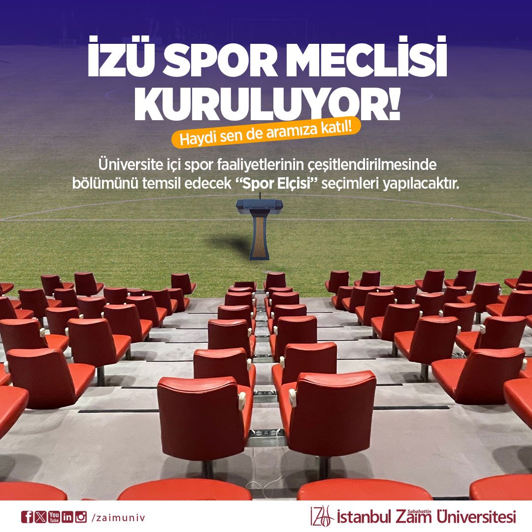 Türkiye’nin İlk Spor Meclisi’ni Kuruyoruz!

Sporun karar alma süreçlerinde artık öğrenciler de söz sahibi! Türkiye’nin ilk öğrenci temelli Spor Meclisi’ni hayata geçirerek, üniversite spor kültürüne katılımcı ve sürdürülebilir bir model kazandırıyoruz.

Detaylar çok yakında! 🖐🏻