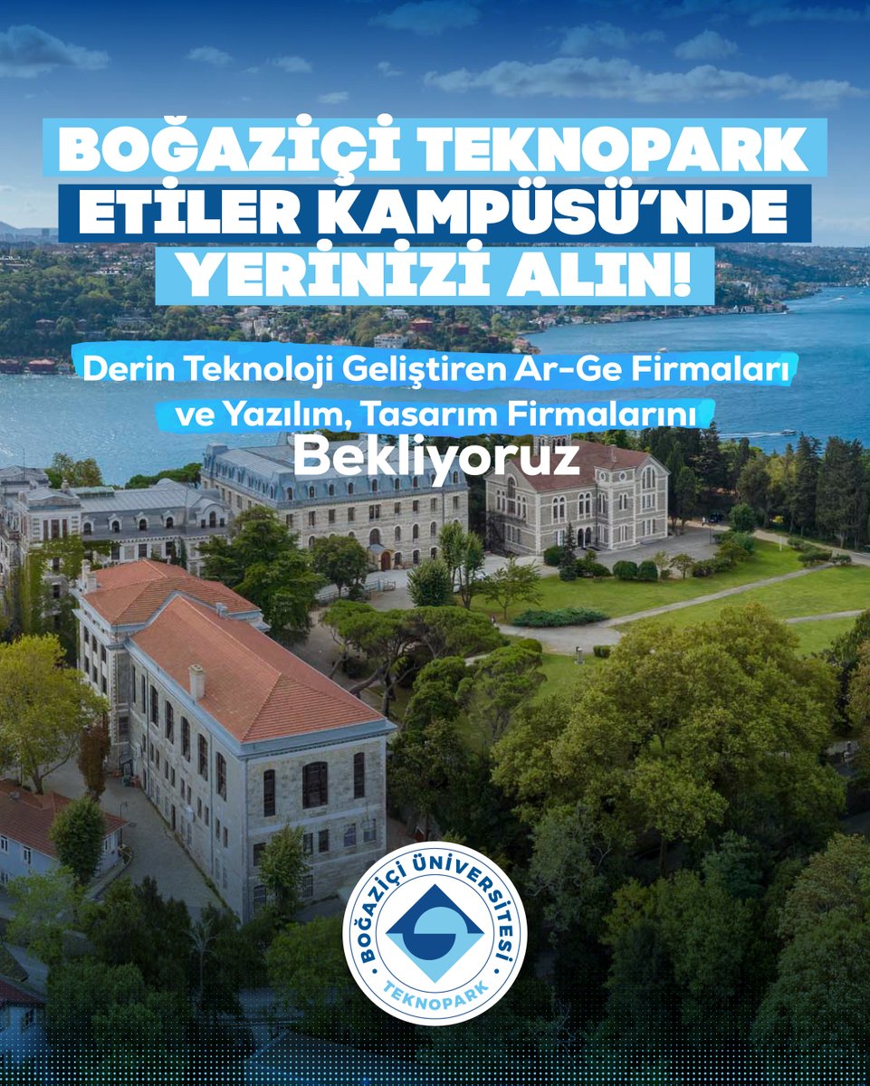 bounteknopark's tweet photo. Boğaziçi Teknopark Etiler’de Ar-Ge Ofisi İmkanı!

İstanbul’un en merkezi kampüslerinden birinde yer alan Boğaziçi Teknopark, Etiler’de derin teknoloji geliştiren Ar-Ge firmalarını, yazılım ve tasarım firmalarını eşsiz avantajlarla başvuruya bekliyor!

ℹ️: https://t.co/Zjg3ISI5u1 https://t.co/jaDOqxAcgw