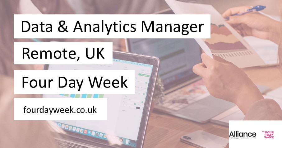 Four_day_week's tweet image. We are working with @Alliancemag to help them fill their Data &amp;amp; Analytics Manager role. This is a four-day week, remote role. 

Find out more about this role here: tinyurl.com/4mjms9a6

#4dayweek #analyticsmanager #manager #jobopportunity #vacancy #lookingforwork #jobsearch