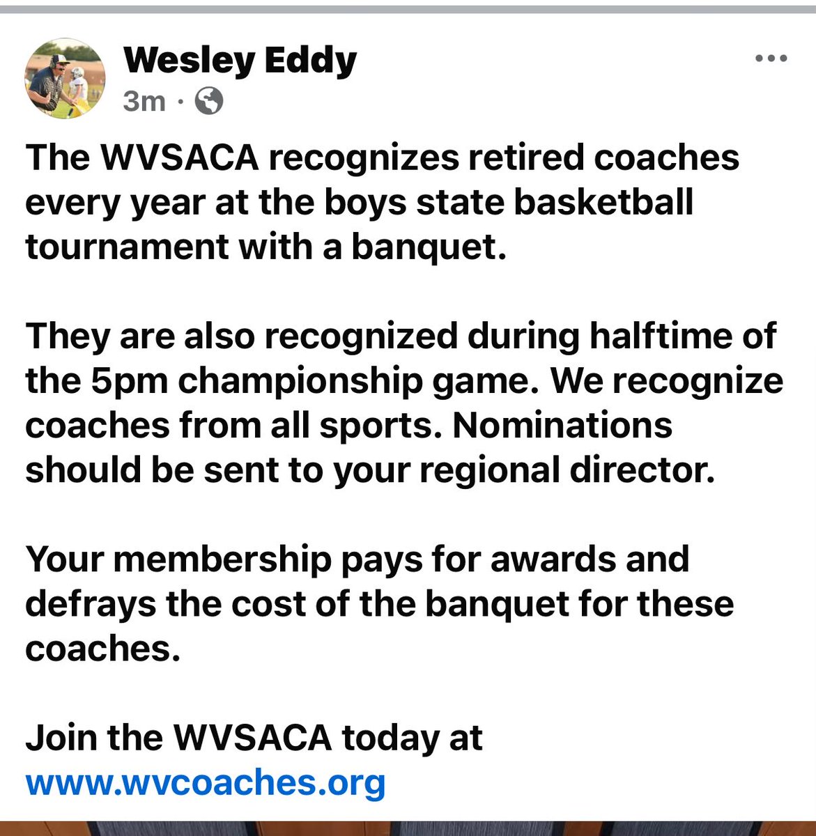 W. VA. Coaches Assoc tweet media