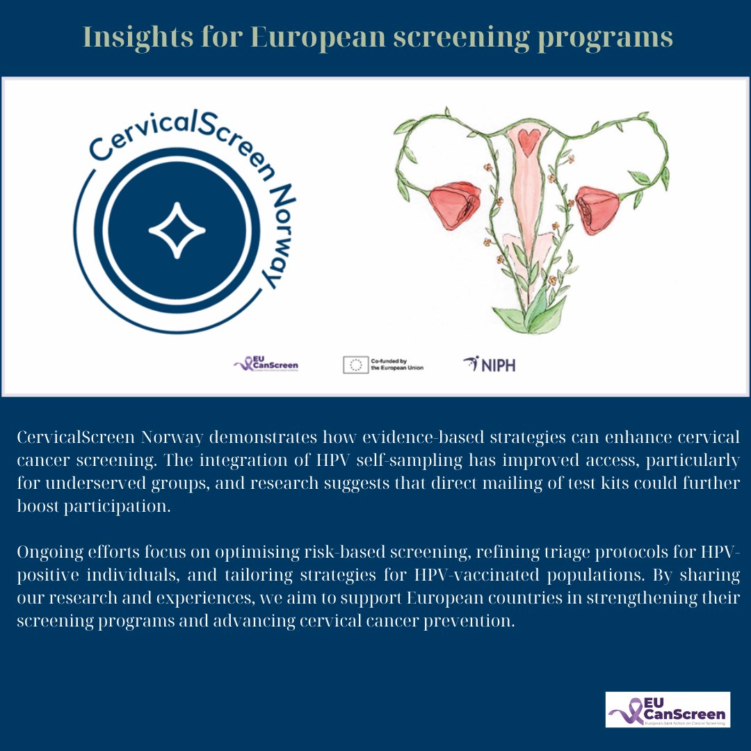 eucanscreen's tweet image. CervicalScreen Norway 🇳🇴
Balancing act: Ensuring equitable management for women at equal risk of cervical cancer.
Insights for European screening programs.
#EU#EuropeanCommission #EU4Health #BeatCancer #HealthEquity #EUCanScreen🇪🇺 #CervicalScreen#Norway🇳🇴
