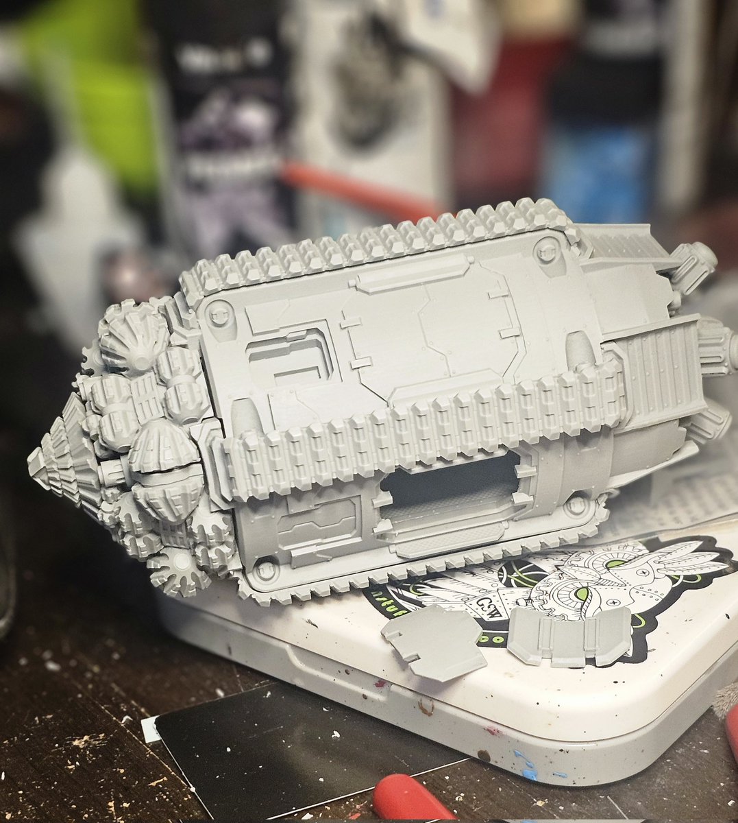 <a href="/SpensPainting/">Spencer Stone</a> I've begun work on my 1st forgeworld model. I'm quickly learning the pros and cons. Good lord there's a lot of sanding