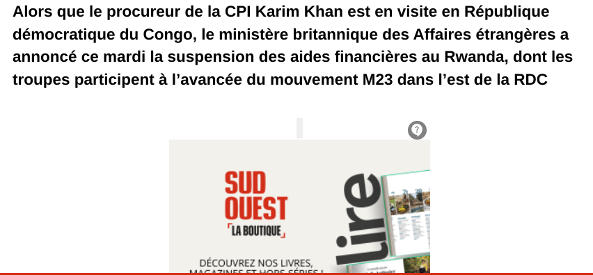 Je disais encore aux amis et collègues que cette crise au Congo provoquera la chute de Kagame, aussi bien à l'interne (dans son pays), qu'à l'international. Il sera le grand perdant. 
J'ai de la compassion pour le peuple frère rwandais. Kagame passera mais pas vous.

Wait and see