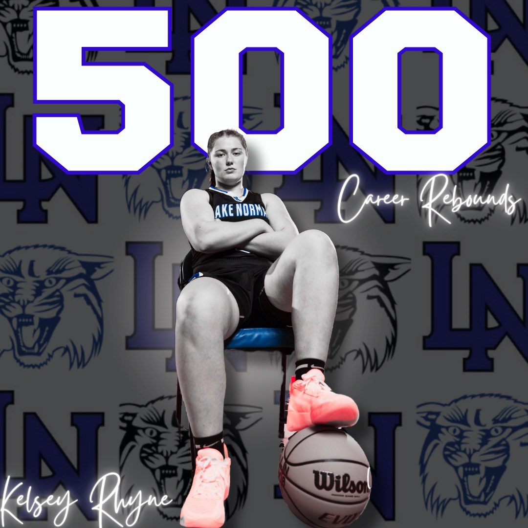‼️500 REBOUNDS‼️

Congratulations to <a href="/NavyWBB/">Navy Women's Basketball</a> commit <a href="/KelseyRhyne2026/">Kelsey Rhyne</a> on her 500th rebound for the Lake Norman Wildcats!

Kelsey grabbed 221 her Freshman year, 163 in her Sophomore year and 117 so far in her junior year!

<a href="/Gm4Sports/">Greater Metro 4 Conference</a> @LNHS_Athletics