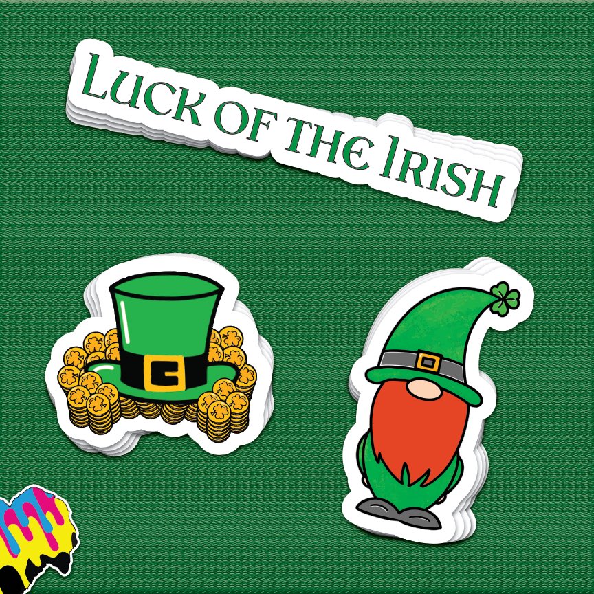 Spread the luck of the Irish with these lucky charms!☘️ 🦬 Available to order! 📬
*
*
#buffalostickercompany #buffalostickerco #luckoftheirish #luck #fourleafclover #coins #gnome #lucky #green #stickers #stickerpack #website #shop #holiday #smallbusiness #print #design #wny #fyp