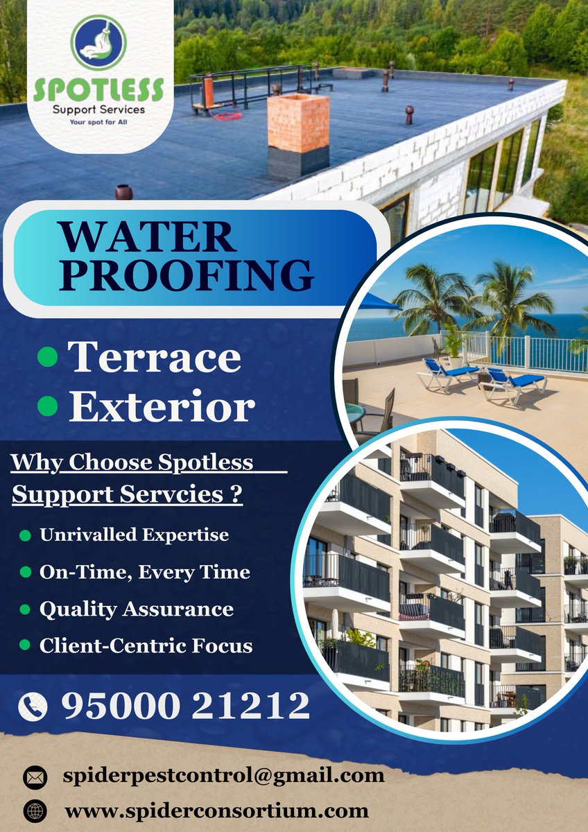 spotless_expert's tweet image. Shield Your Home &amp;amp; Business from Leaks and Damage! 💧🛡️ Our Expert Waterproofing Solutions Ensure Long-Lasting Protection Against Water Seepage and Moisture.

#SpotlessExpert 🚀
#WaterproofingExperts 💦🏢
#LeakProofSolutions 🚫💧
#ProtectYourHome 🏠🛡️
#DampFreeLiving ✅🌿