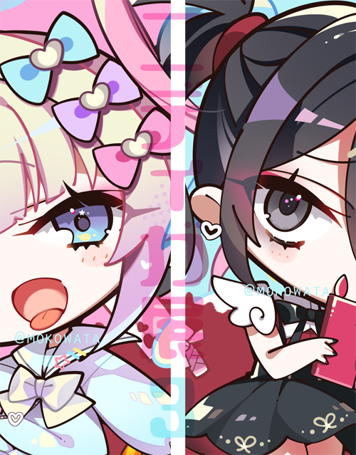 あめちゃん(NEEDY GIRL OVERDOSE) ,超絶最かわてんしちゃん 「ニディガ展3で描かせていただいたグッズ、事後通販受付中みたいです!」|こもわた遙華のイラスト