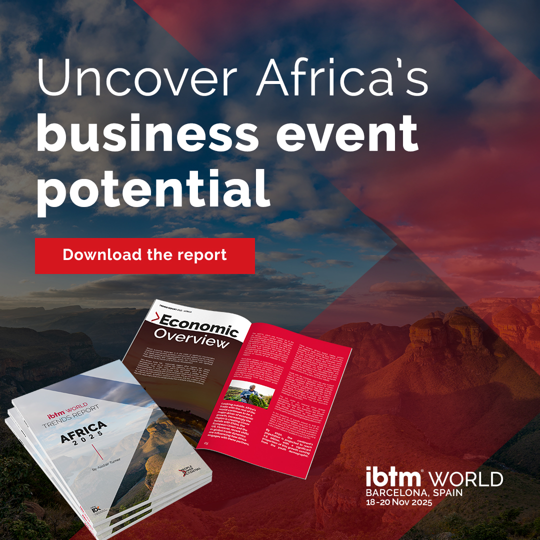 Shape your strategy with exclusive insights on Africa’s meetings and events sector.

Uncover key insights and download the report now
spkl.io/6010fU6eY

#IBTMWorld #peoplepowered #Africa #eventprofs #meetings